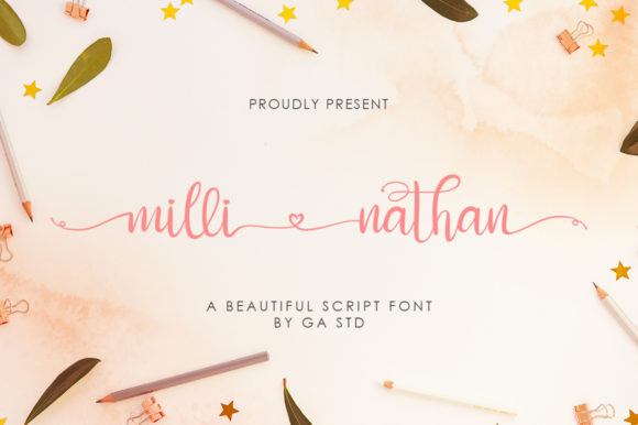 Milli Nathan: A Cute Calligraphy Font With Heart Swashes